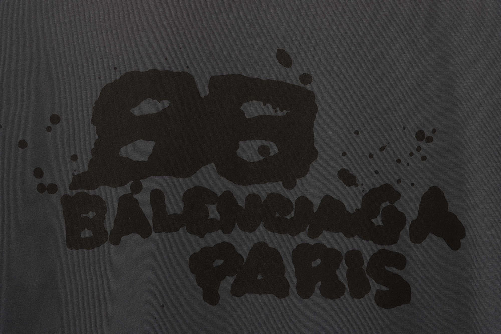 Balenciaga HAND DRAW double B graffiti short sleeves TSK3