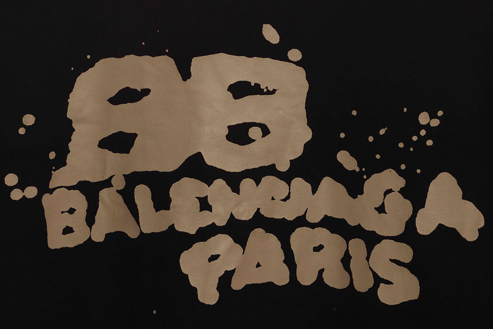 Balenciaga HAND DRAW double B graffiti short sleeves TSK1