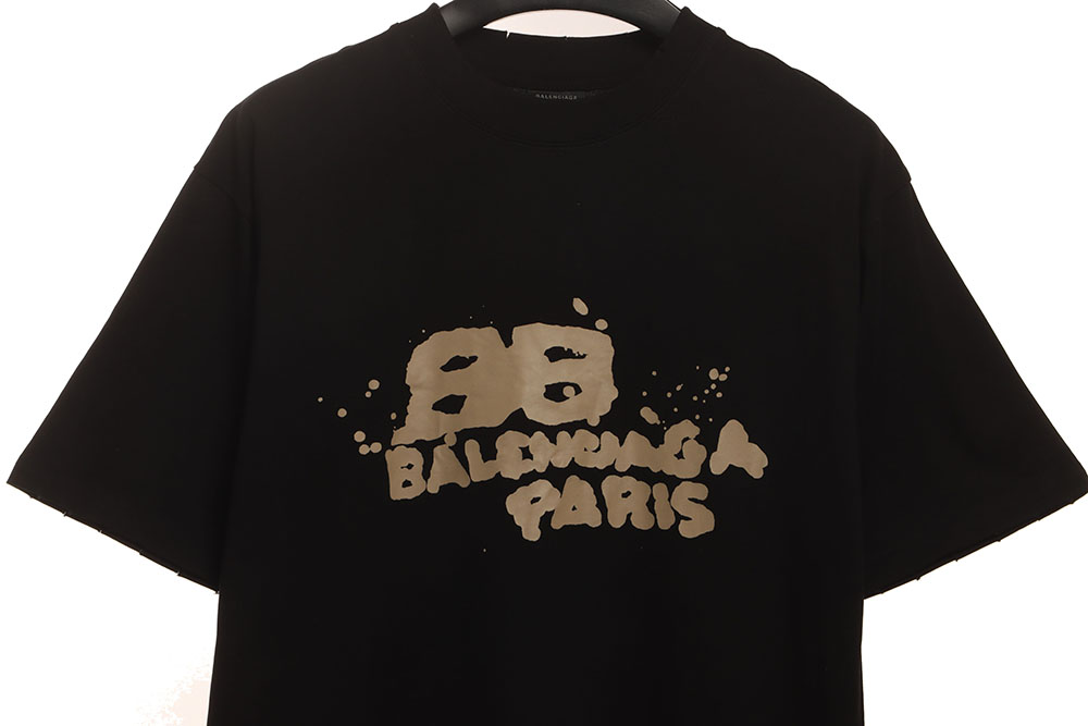 Balenciaga HAND DRAW double B graffiti short sleeves TSK1
