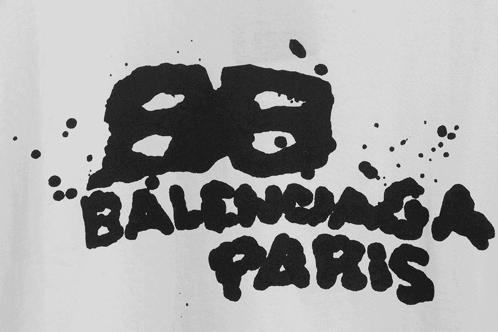 Balenciaga HAND DRAW double B graffiti short sleeves