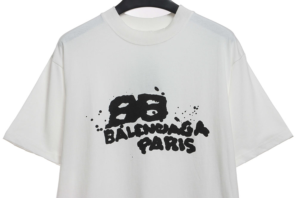 Balenciaga HAND DRAW double B graffiti short sleeves