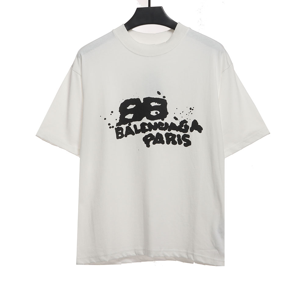 Balenciaga HAND DRAW double B graffiti short sleeves
