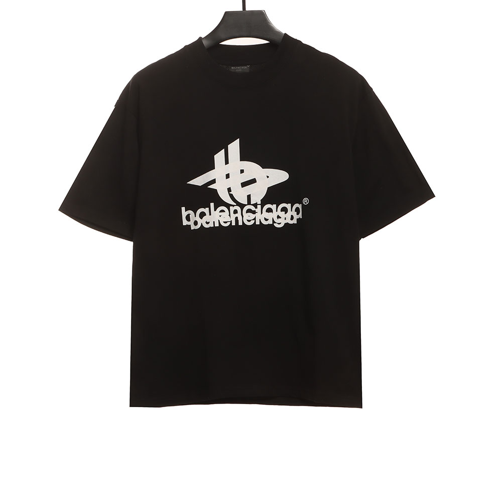 Balenciaga overlapping LOGO short sleeves