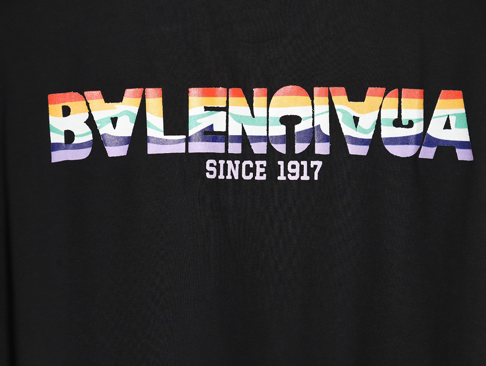Balenciaga rainbow logo T-shirt TSK1