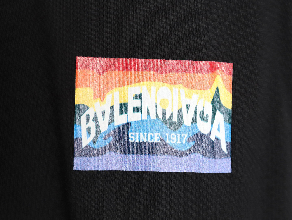 Balenciaga rainbow logo T-shirt TSK1