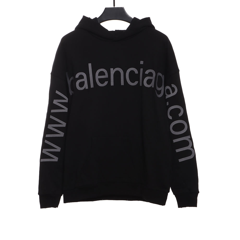 Balenciaga chest  & arms double LOGO hoodie TSK1