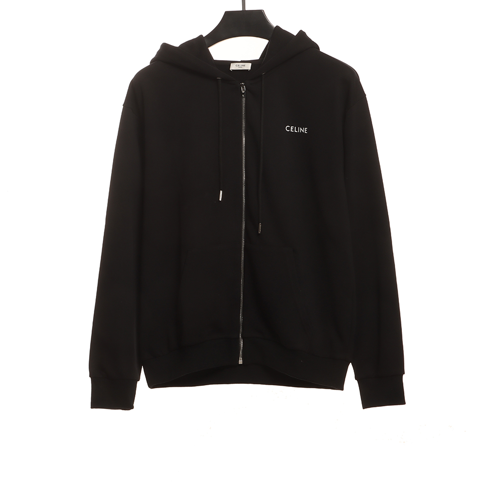 Celine small logo letter zip hoodie