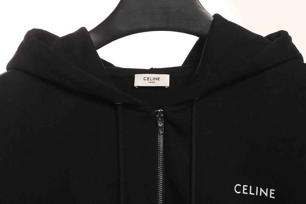 Celine small logo letter zip hoodie