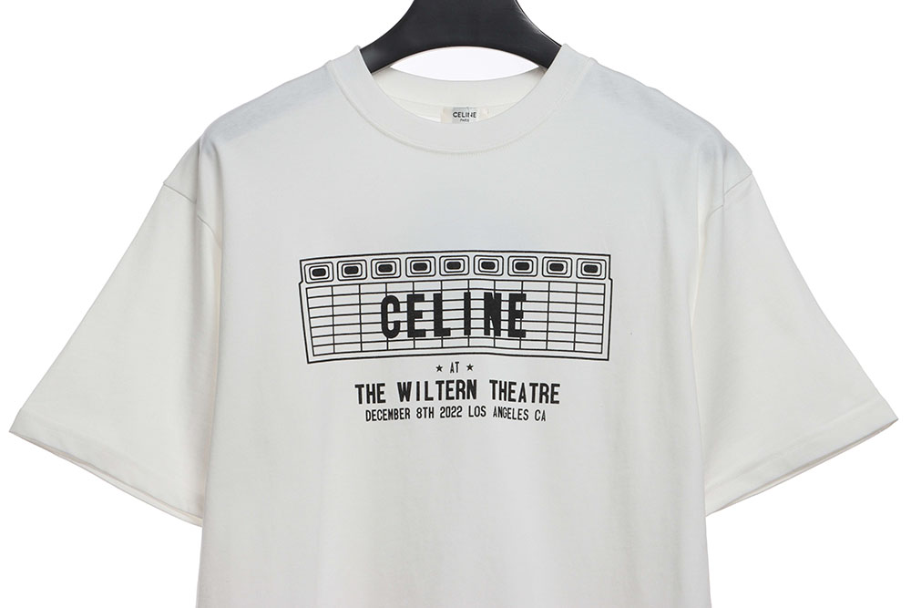 Celine plaid letter print short sleeves TSK1
