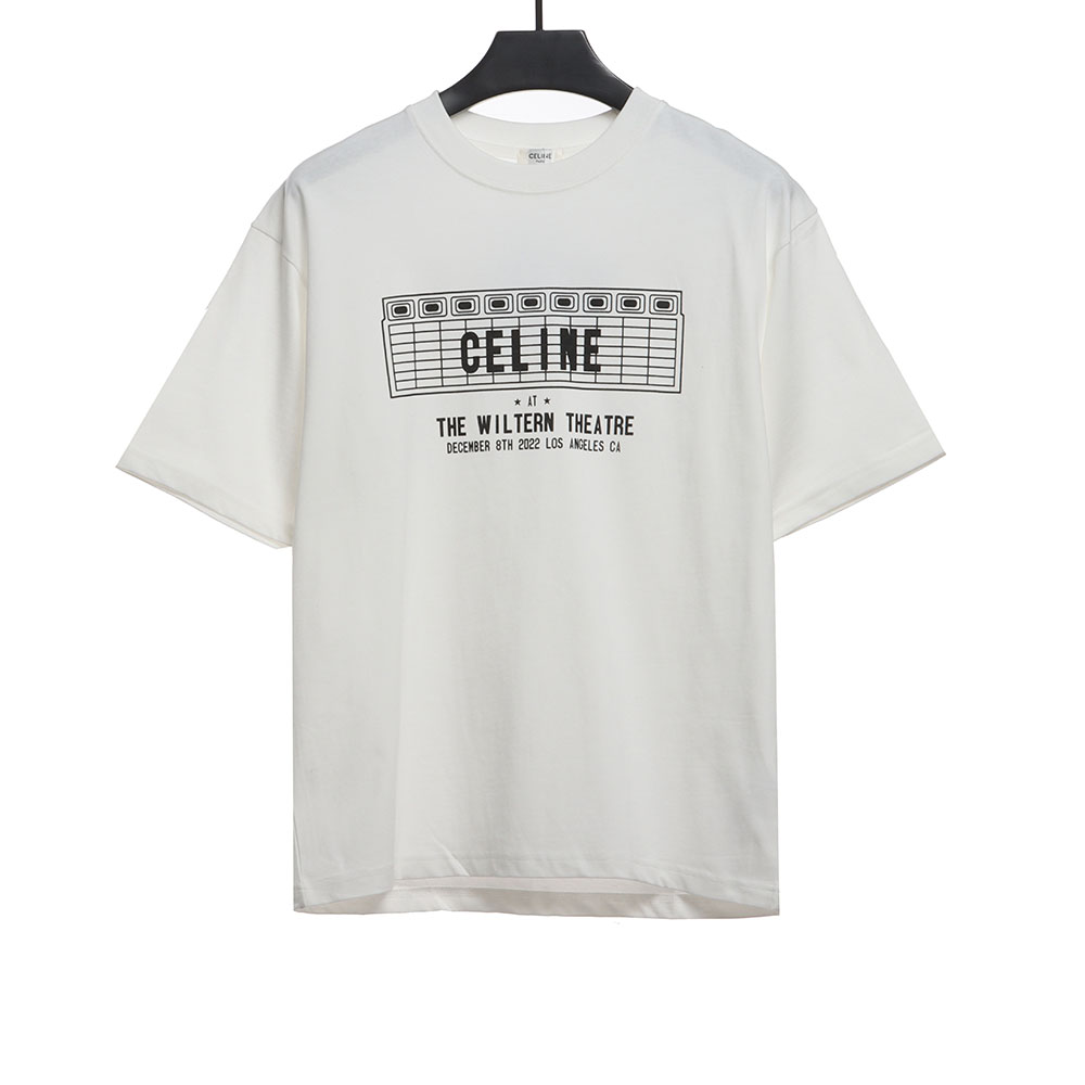 Celine plaid letter print short sleeves TSK1