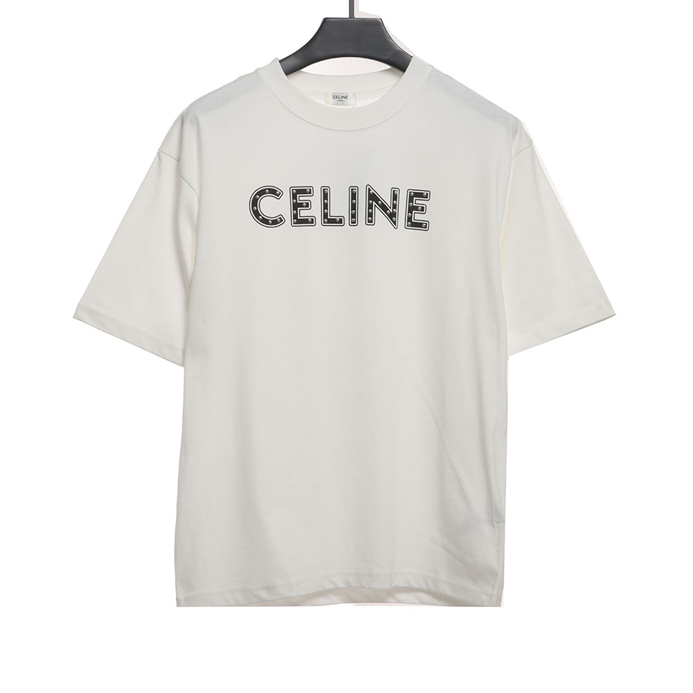 Celine rivet letter short sleeves