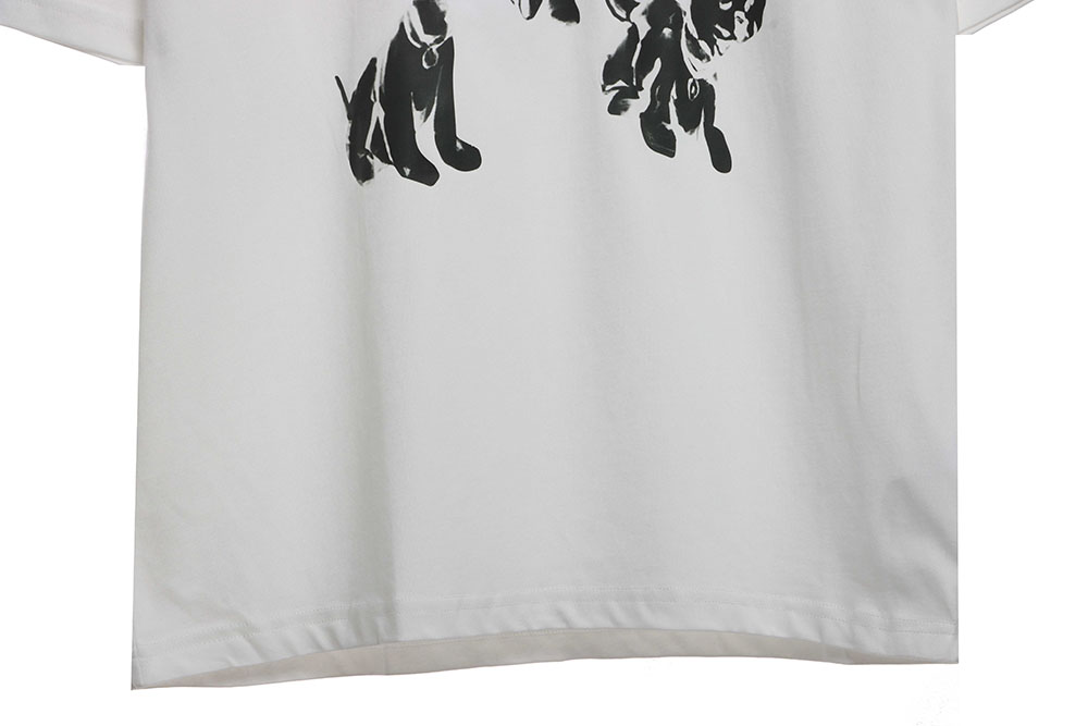 Celine co-branded printed puppy short-sleeves