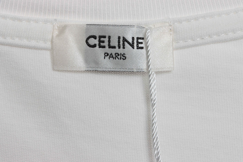Celine Arc de Triomphe LOGO printed short sleeves