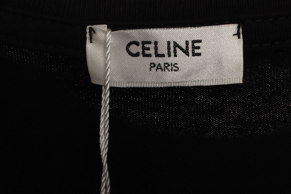 Celine Arc de Triomphe LOGO printed short sleeves