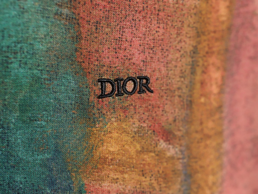 Dior 24ss fun little foot pattern new short-sleeved shirt