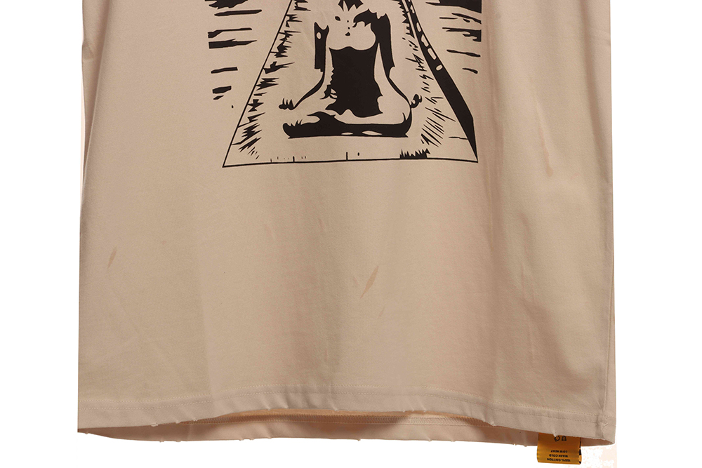 GD Portrait Print Torn Short Sleeve