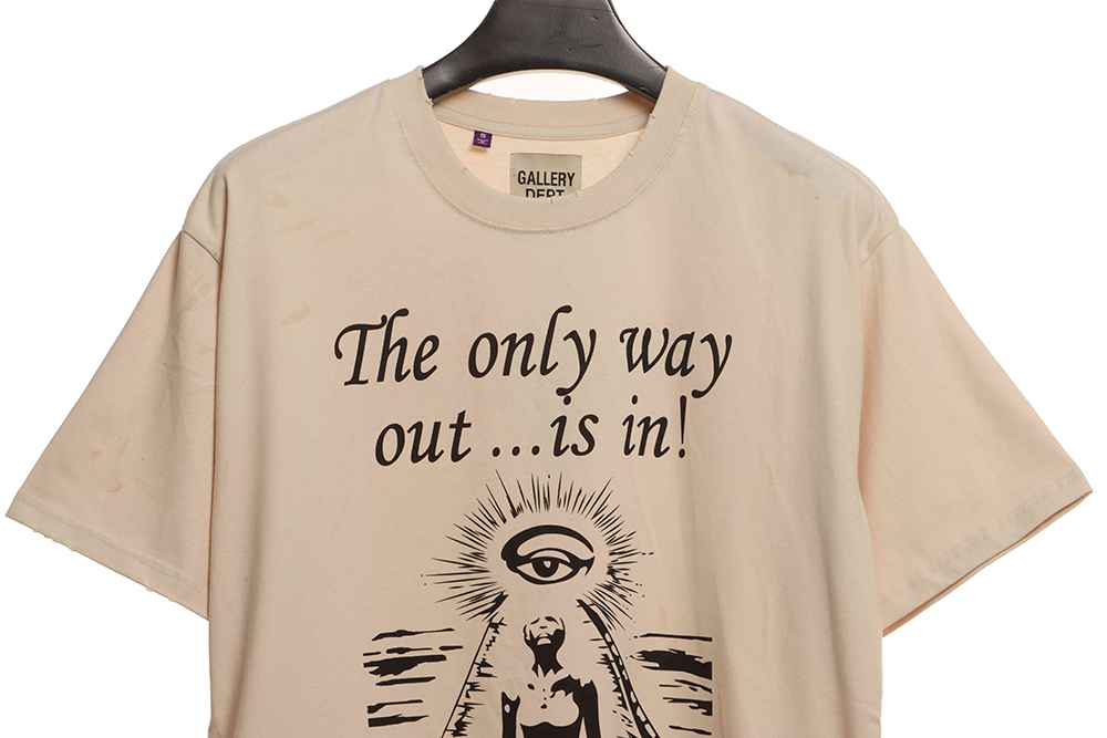 GD Portrait Print Torn Short Sleeve