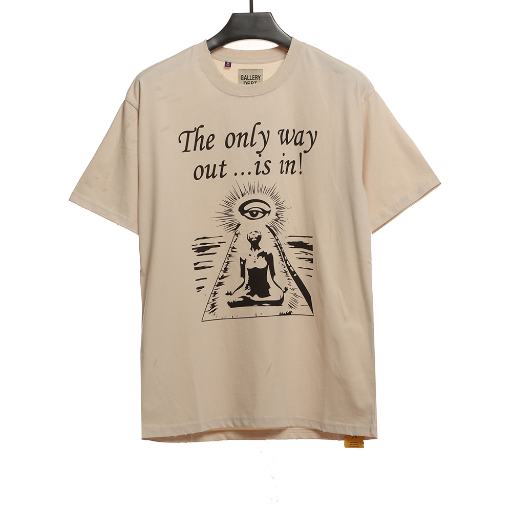 GD Portrait Print Torn Short Sleeve