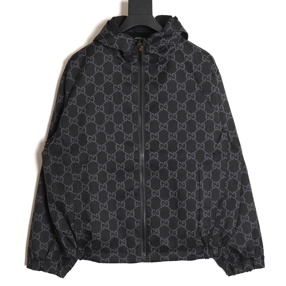 Gucci reversible presbyopic dragon plaid jacket