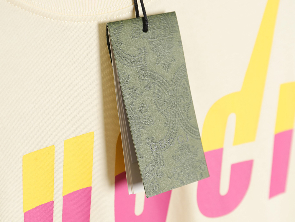 Gucci limited edition lightning letter print short sleeves