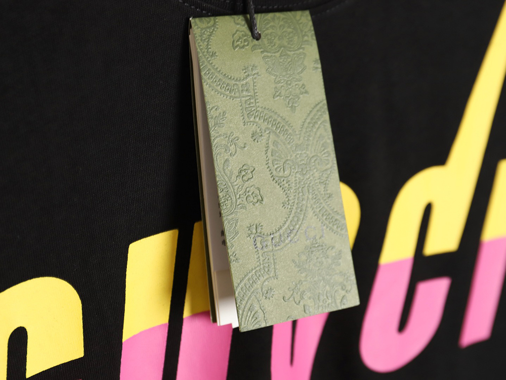 Gucci limited edition lightning letter print short sleeves TSK1