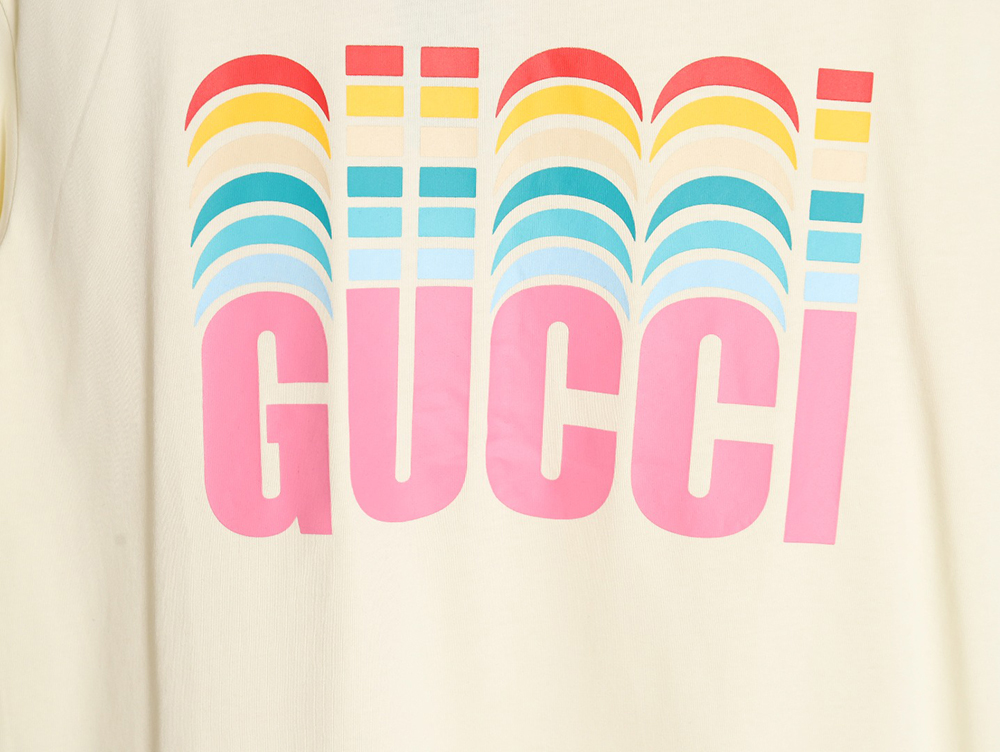 Gucci classic rainbow logo wide T-shirt
