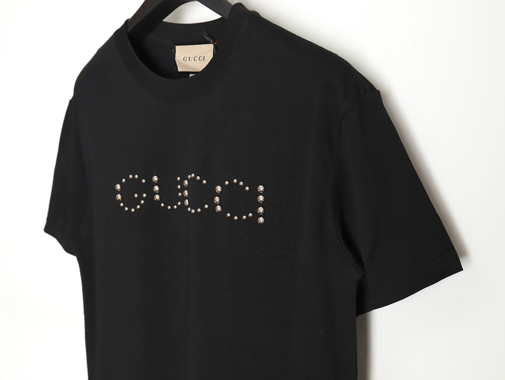 GUCCI early spring new rivet logo round neck t-shirt TSK1