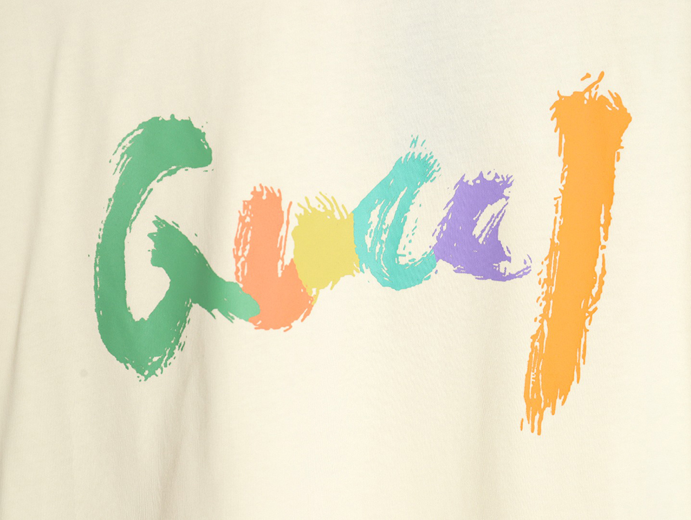 Gucci classic sketch logo round neck short sleeves