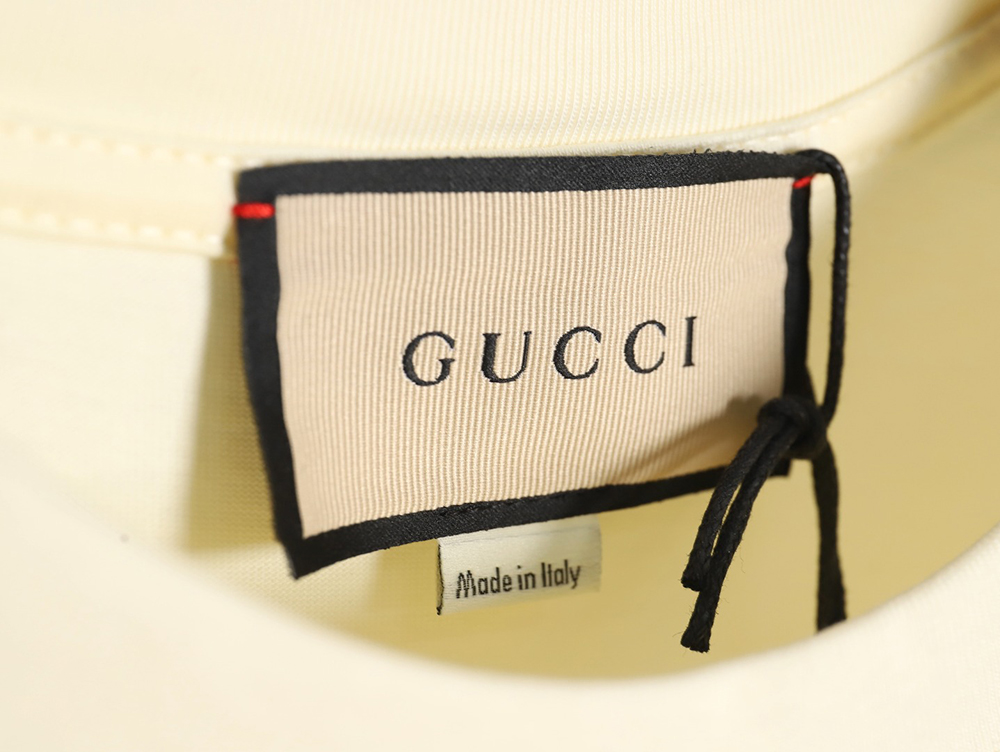 Gucci classic sketch logo round neck short sleeves