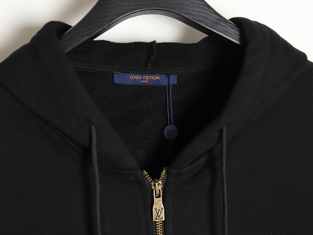 Louis Vuitton 24ss drawstring beaded signature hooded zipper sweatshirt