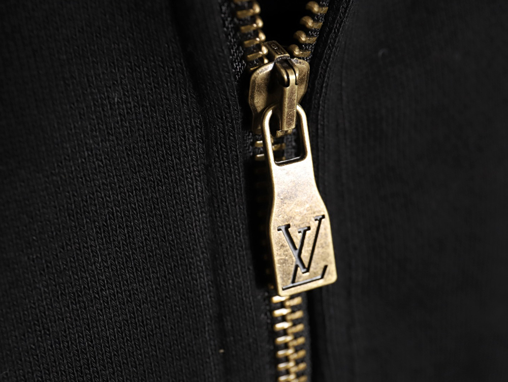 Louis Vuitton 24ss drawstring beaded signature hooded zipper sweatshirt