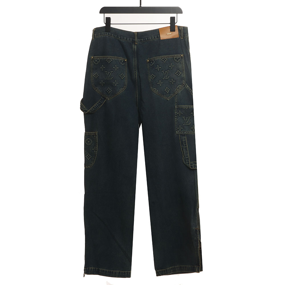 LV embossed jeans