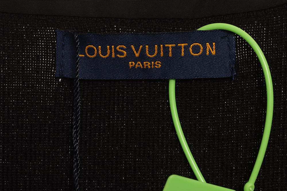 LV monogram embroidered patchwork cardigan