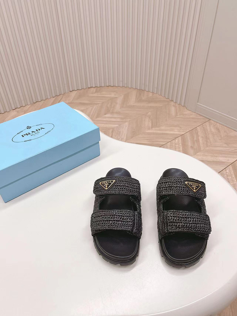Prada Woven fabric sandals