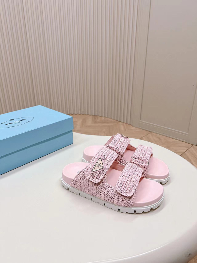 Prada Woven fabric sandals