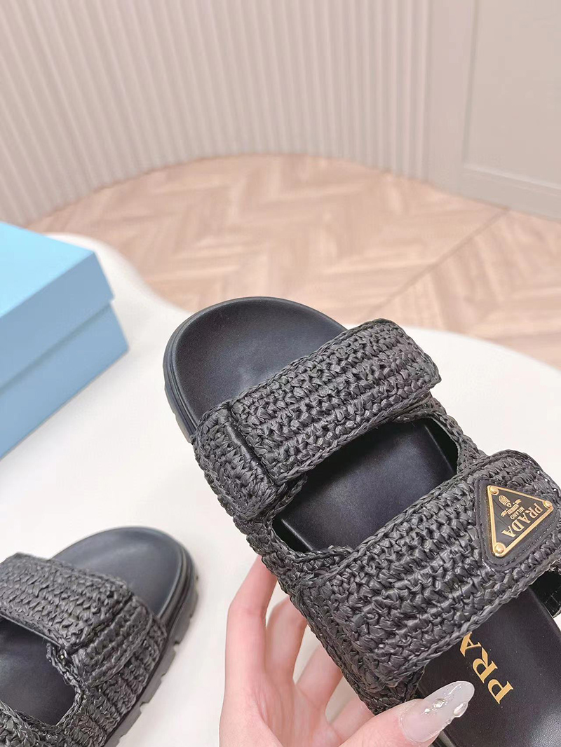 Prada Woven fabric sandals