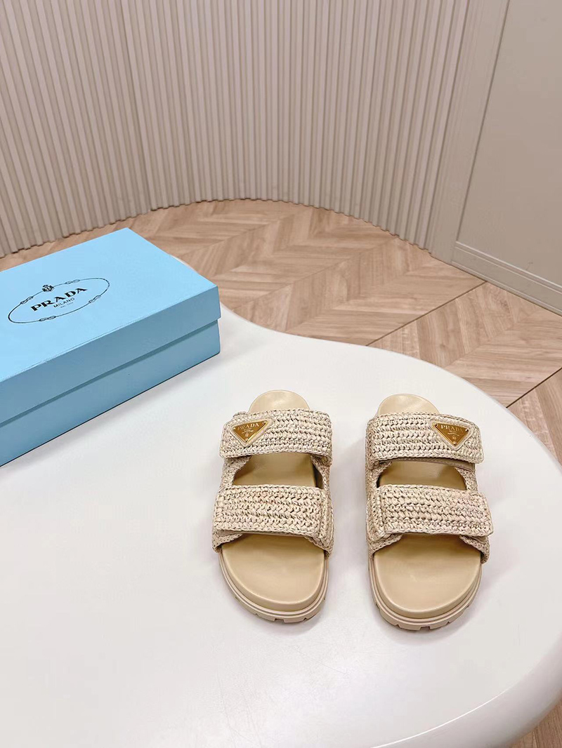 Prada Woven fabric sandals