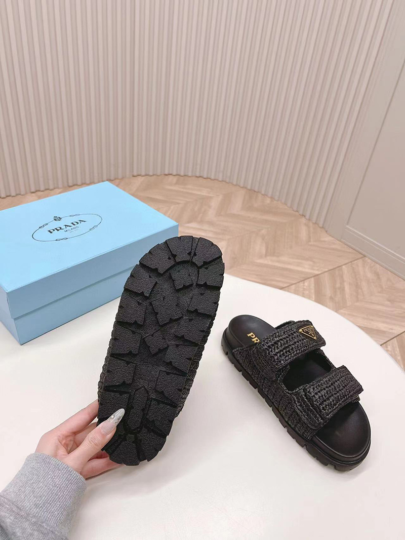 Prada Woven fabric sandals