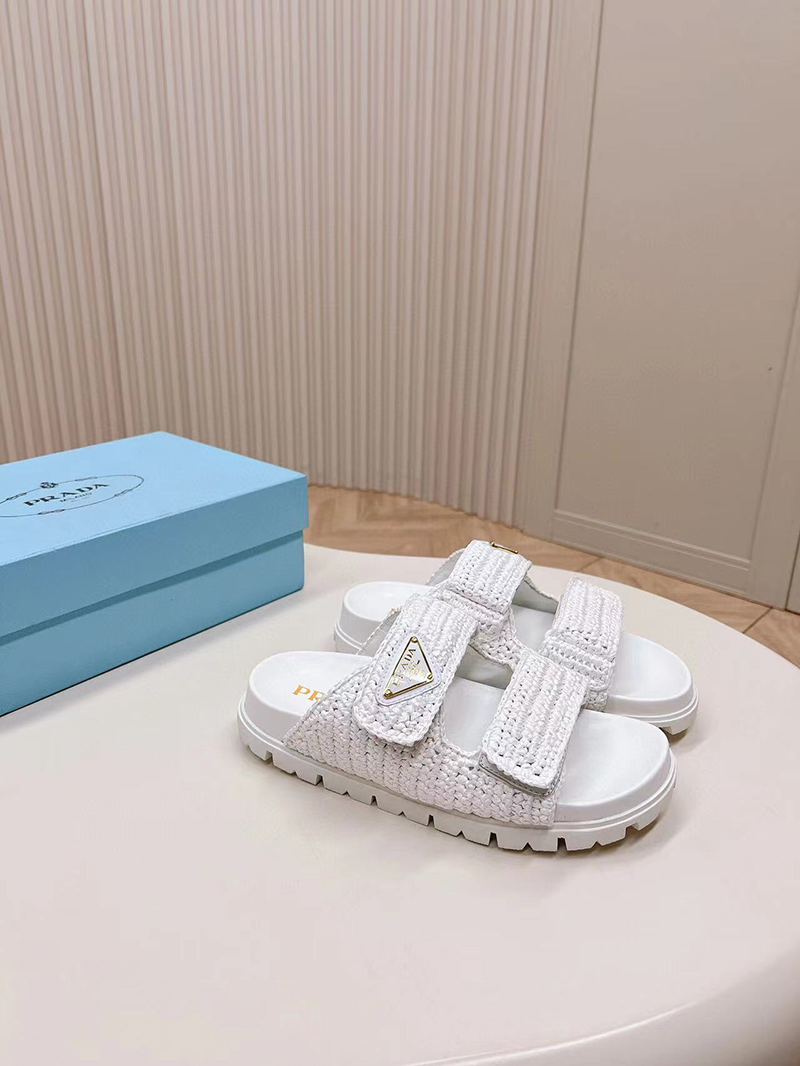 Prada Woven fabric sandals