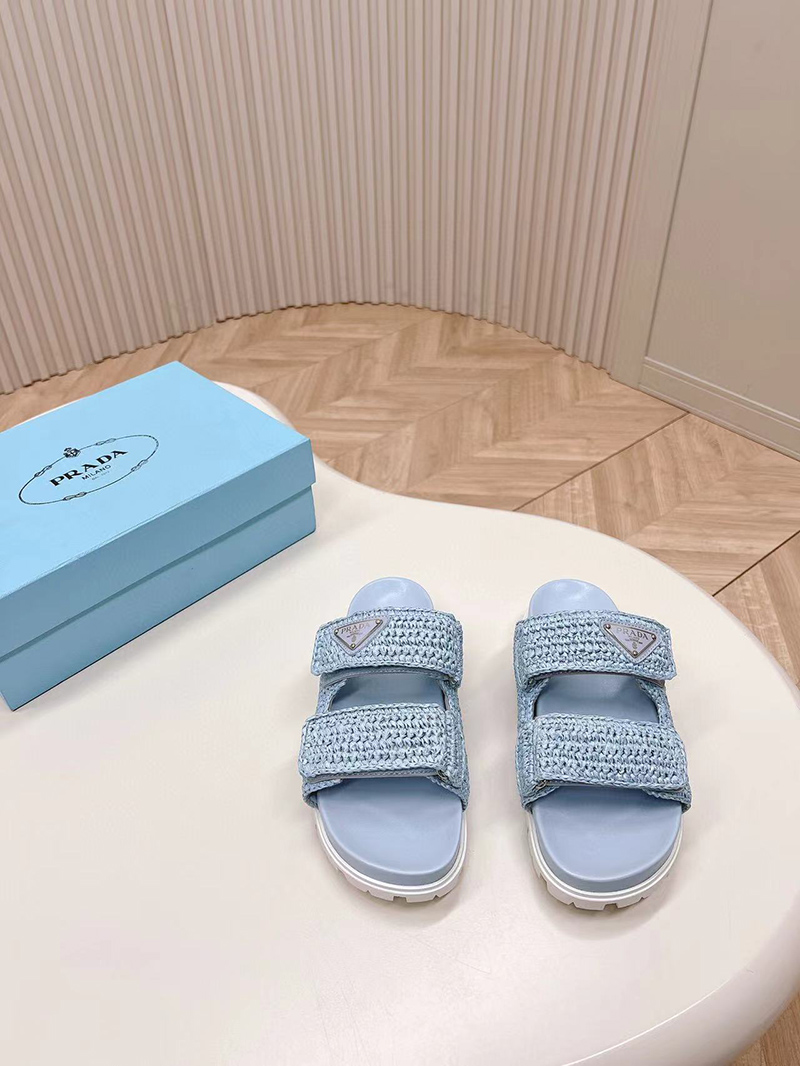Prada Woven fabric sandals