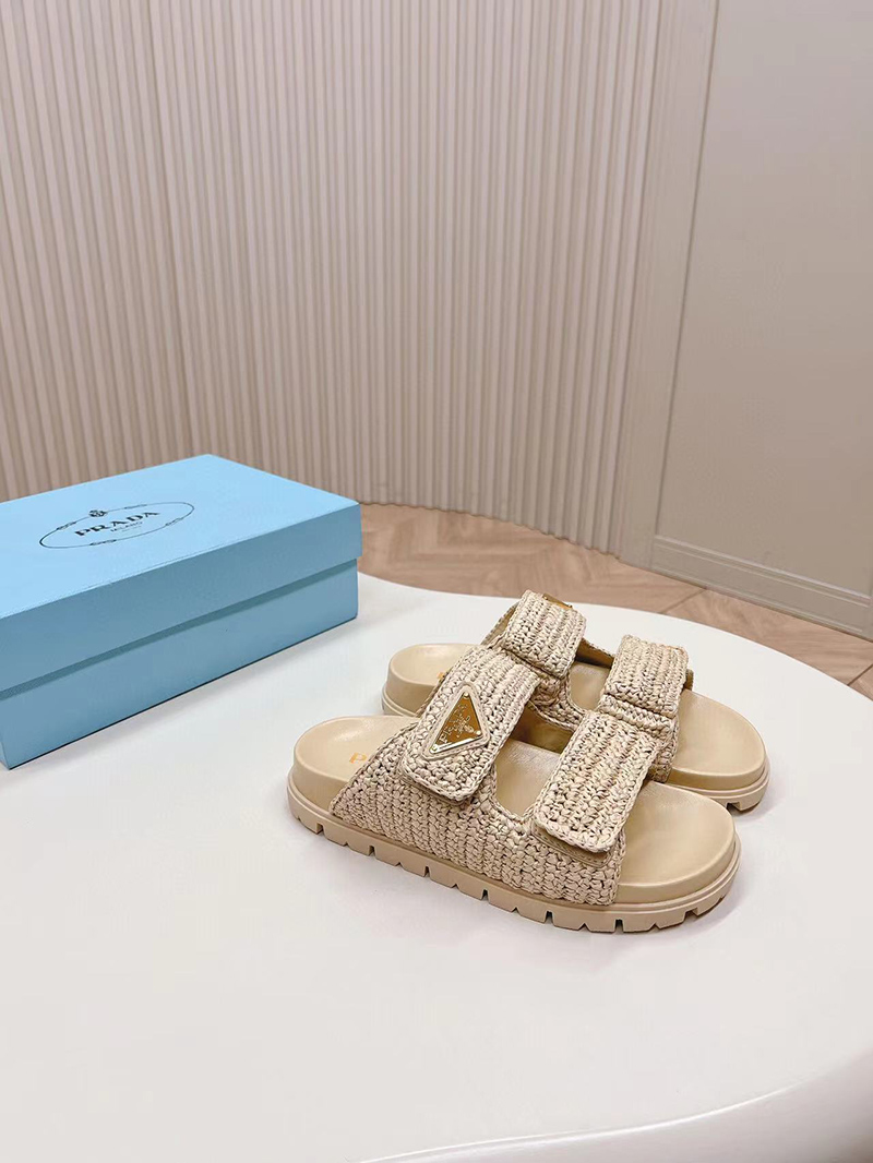 Prada Woven fabric sandals