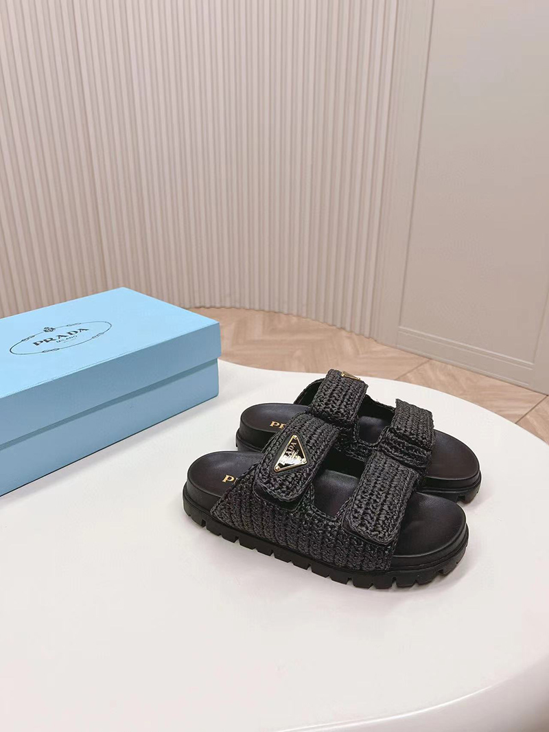 Prada Woven fabric sandals