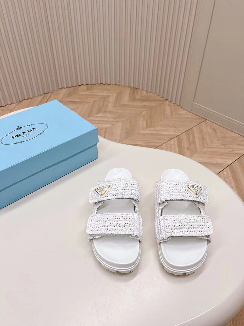 Prada Woven fabric sandals