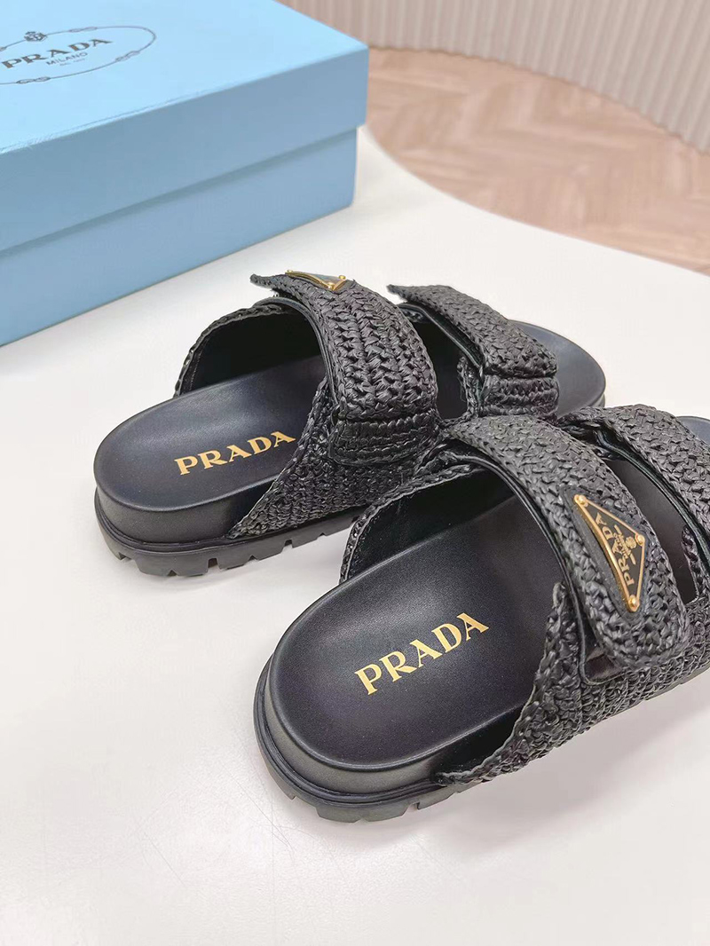 Prada Woven fabric sandals