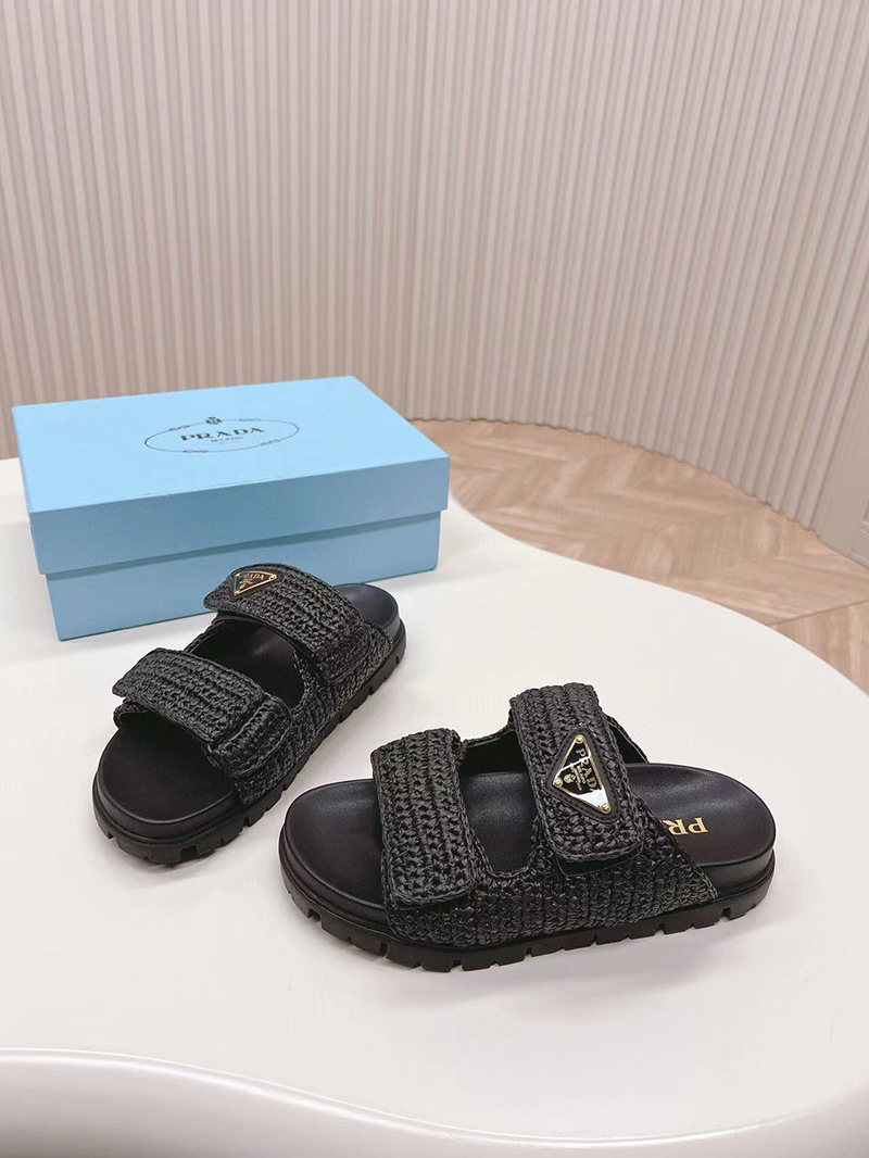 Prada Woven fabric sandals