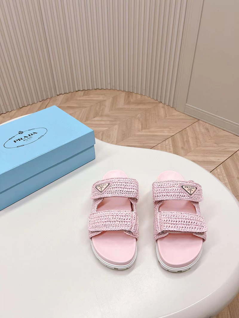 Prada Woven fabric sandals