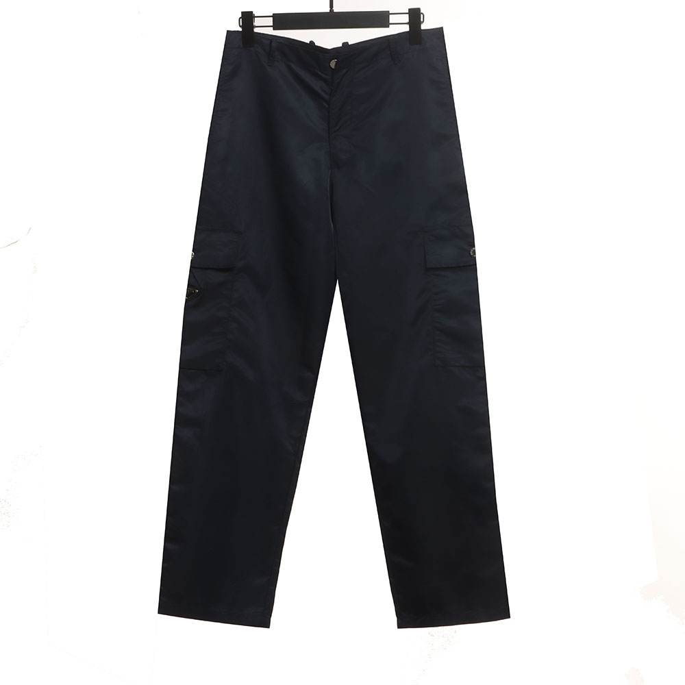 Prada nylon straight-leg micro-label wide-leg pants