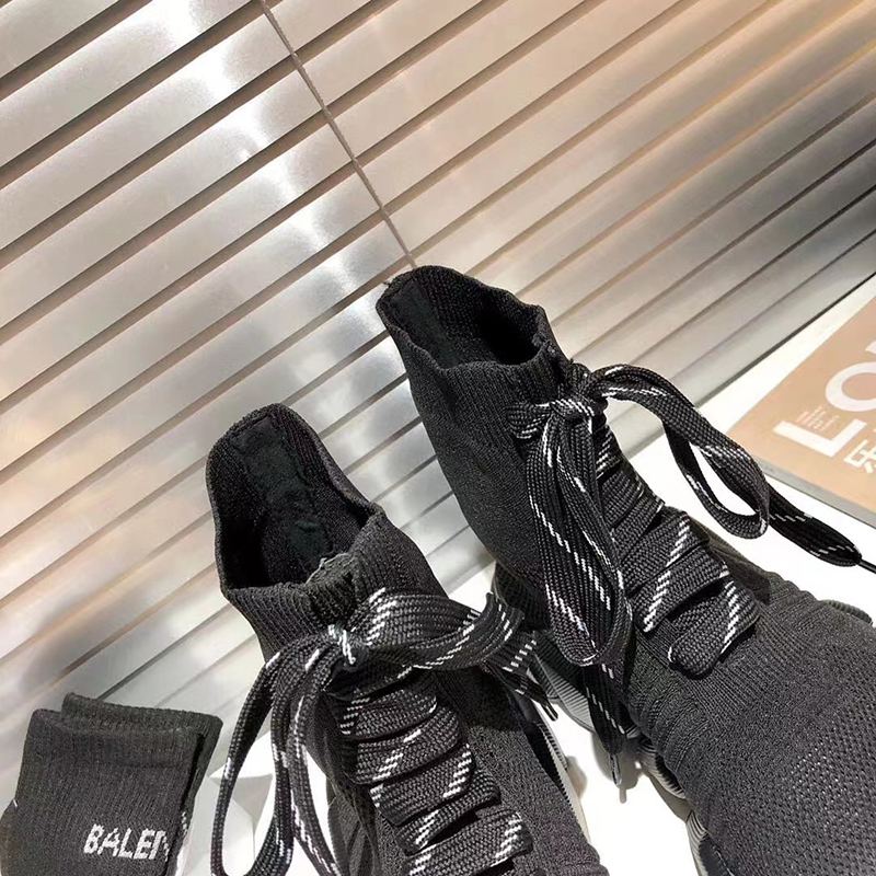 Balenciaga Speed 2.0 Lace-Up Trainers in black recycled knit