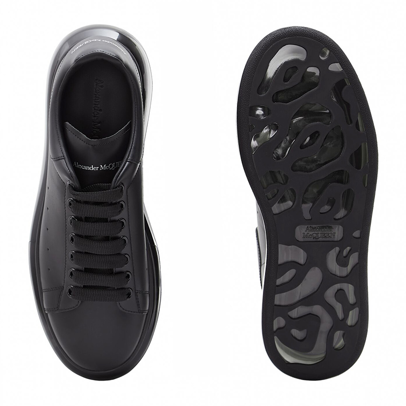 Alexander McQueen Oversized Transparent Sole Sneaker in Black