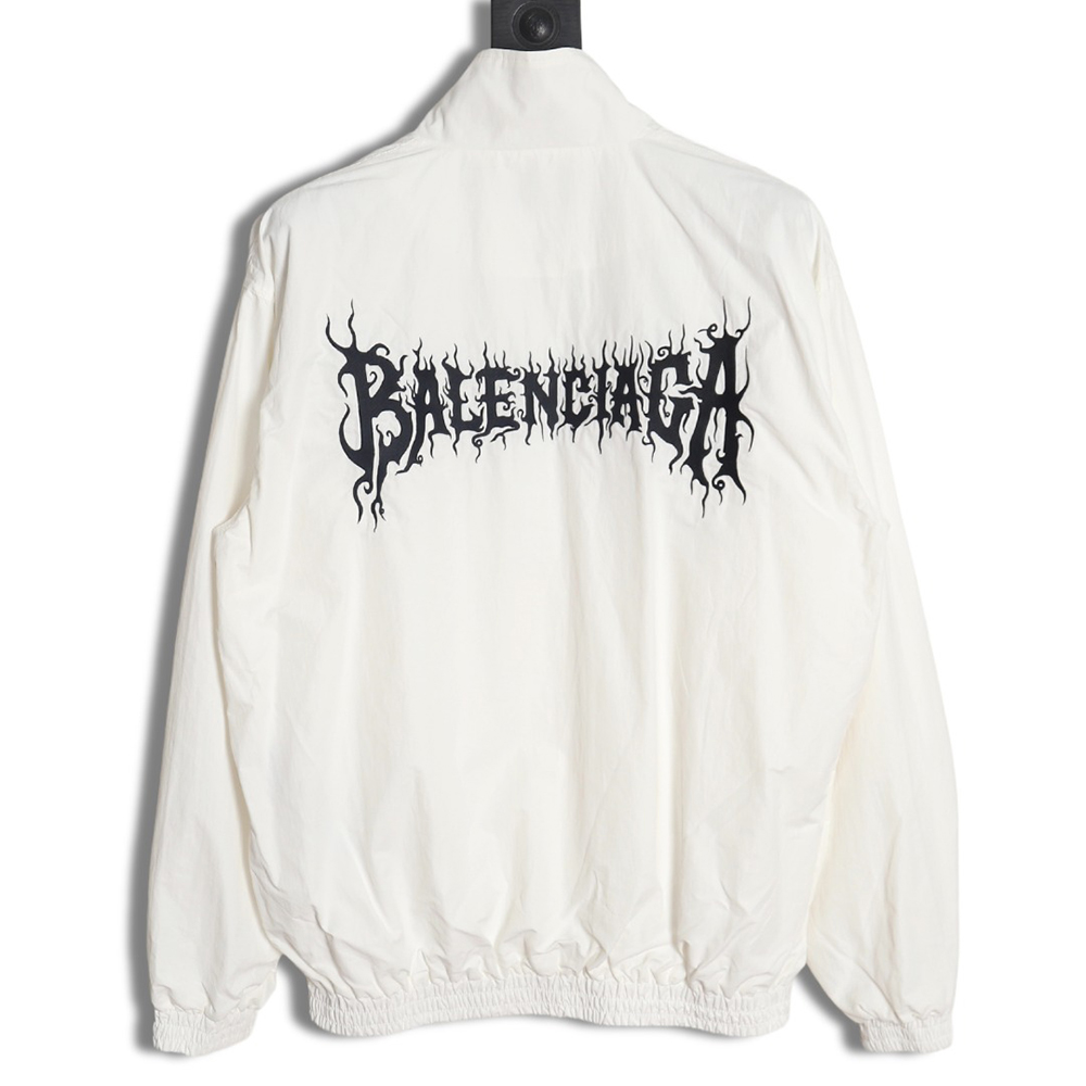 Balenciaga 24SS back letter embroidered stand collar jacket